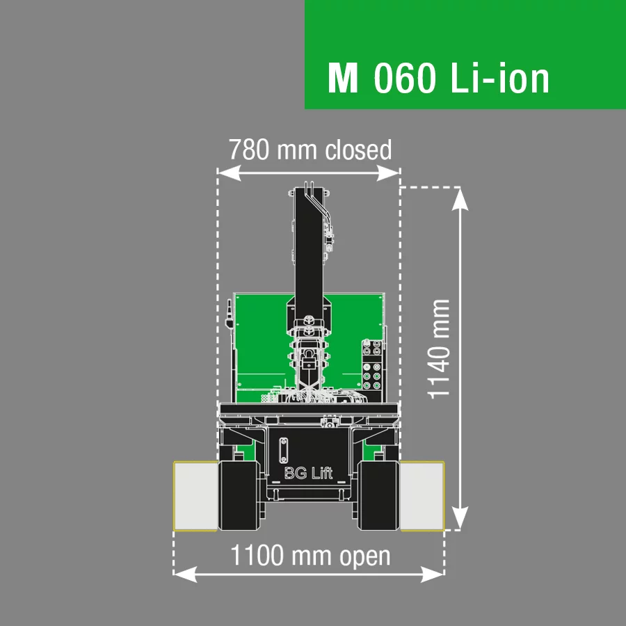 Massskizze M060Li-Ion Minikran